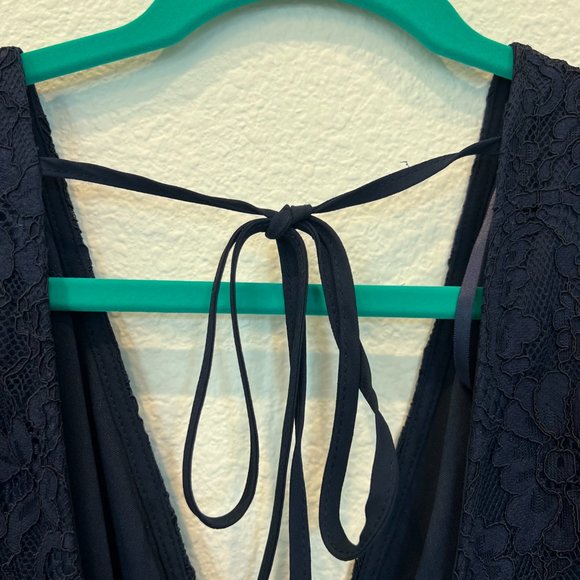 Blue Lace Romper, Size Medium - Picture 4 of 7